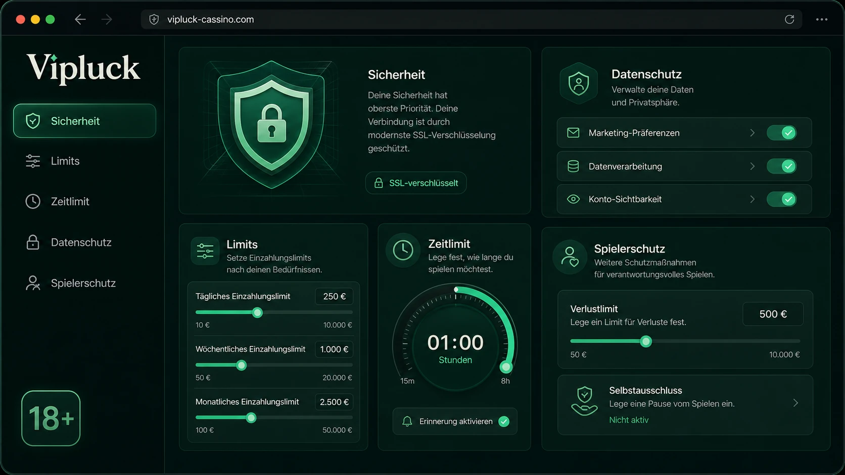 Sicherheit und verantwortungsvolles Spielen